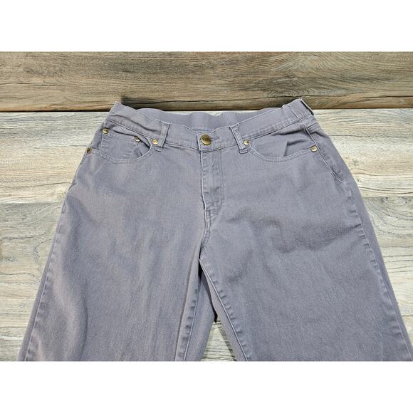 Bend Over Women's Mid Rise Gray Jean Pants Size 12P - Picture 2 of 7
